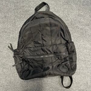 Pajar Twill Dome Quilted Puff Backpack Black Neutral Laptop Pocket Luggage Strap